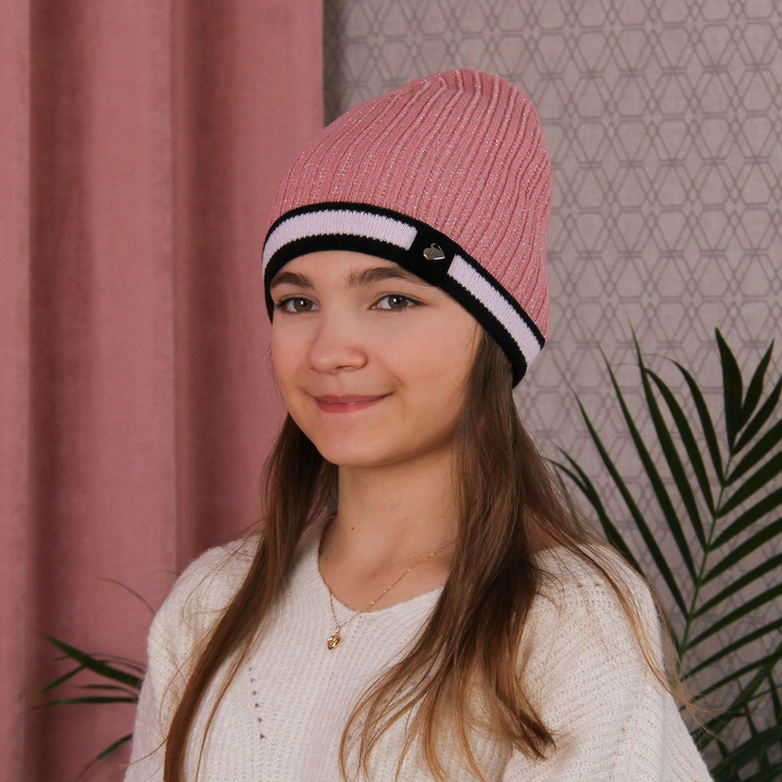 Herbst und Wintermütze für Mädchen Rosa Avena