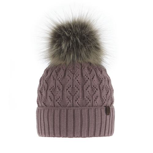 Wintermütze Damen mit Bommel Rosa Katty