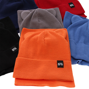 Herbst und Frühlingsset Jungen: Mütze und Schlauchschal Orange Grajan