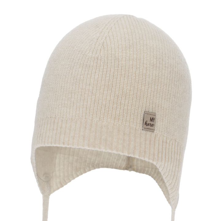 Herbst und Frühlingsmütze für Jungen, hellbeige, mit Merinowolle und Kaschmir, zum Binden, Tono
