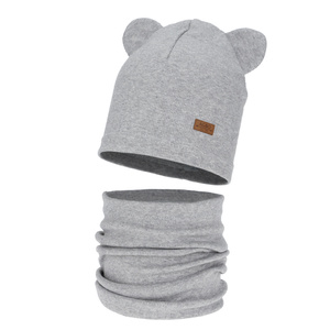 Mütze und Schlauchschal für Jungen, Herbst und Frühlingsset, grau Gregory