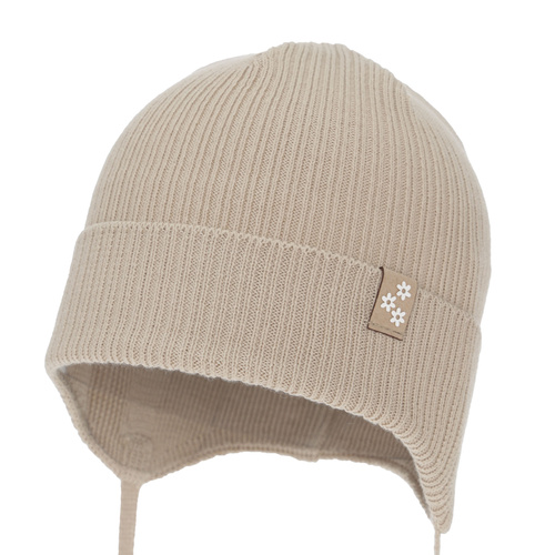Herbst und Frühlingsmütze für Mädchen, beige, wiązana, 100% Baumwolle, Lunara