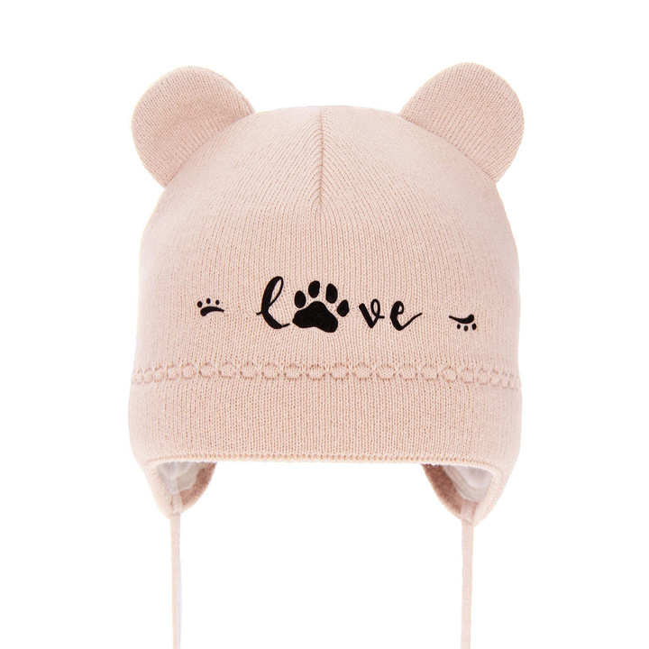 Herbst und Frühlingsmütze für Mädchen Beige Patka