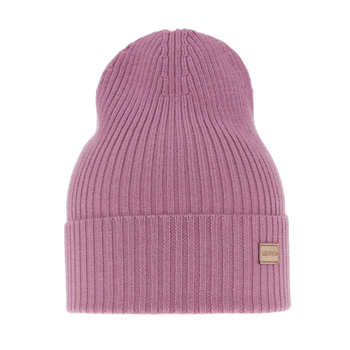 Damenmütze Frühling- Winter Violett 100% extrafeine Merinowolle Sophie