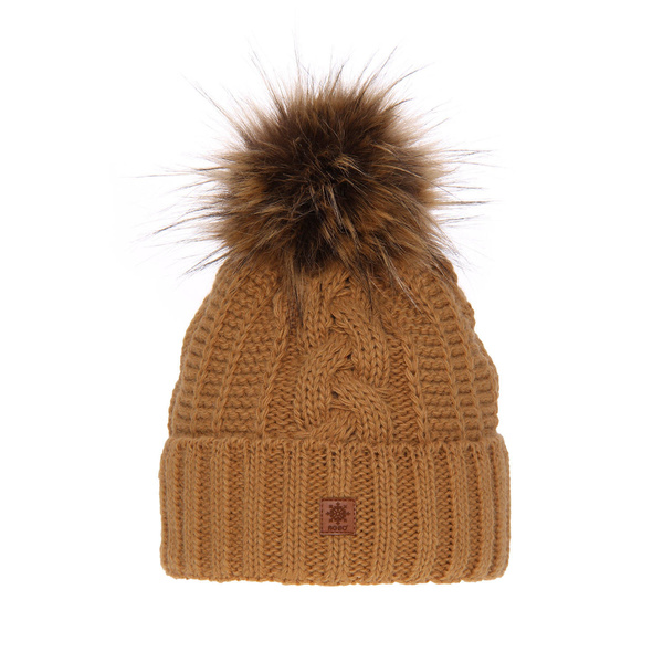 Wintermütze Damen mit Bommel Camel Euforia