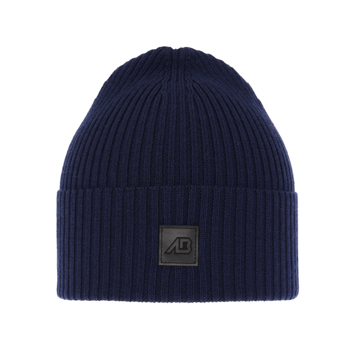 Herrenmütze Frühling- Winter Navy Blau 100% extrafeine Merinowolle Matias