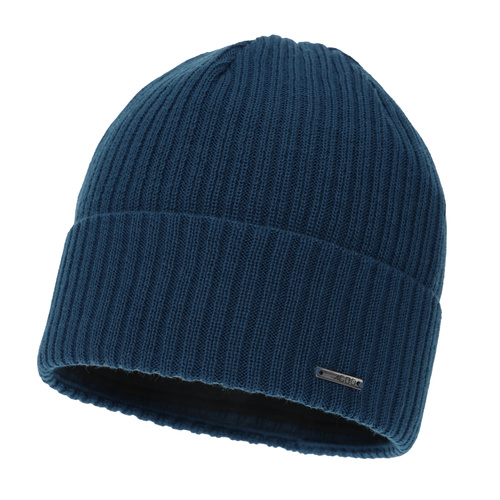 Wintermütze Herren, blau, mit Merinowolle, Baltor