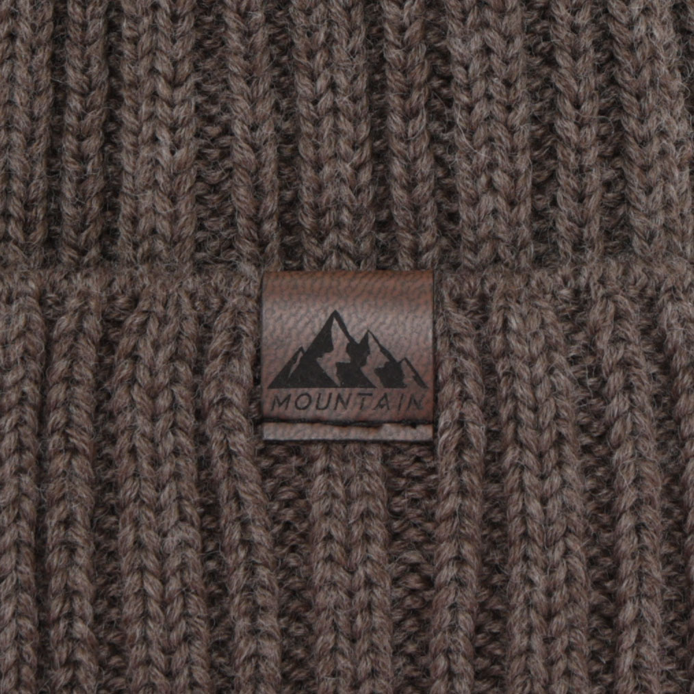 Wintermütze Herren, camel, mit Merinowolle, Huno