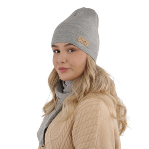 Herbst und Frühlingsset Damen: Mütze und Schal Beige Zula