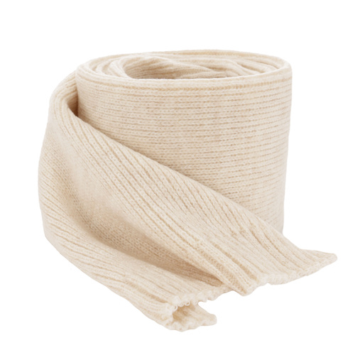 Schlauchschal Damen Merinowolle Cremefarben Loretta