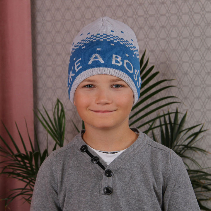 Herbst und Wintermütze für Jungen Grau Martin