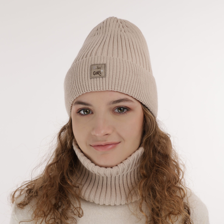 Winterset Mädchen: Mütze und Schlauchschal in Rosa Georgina