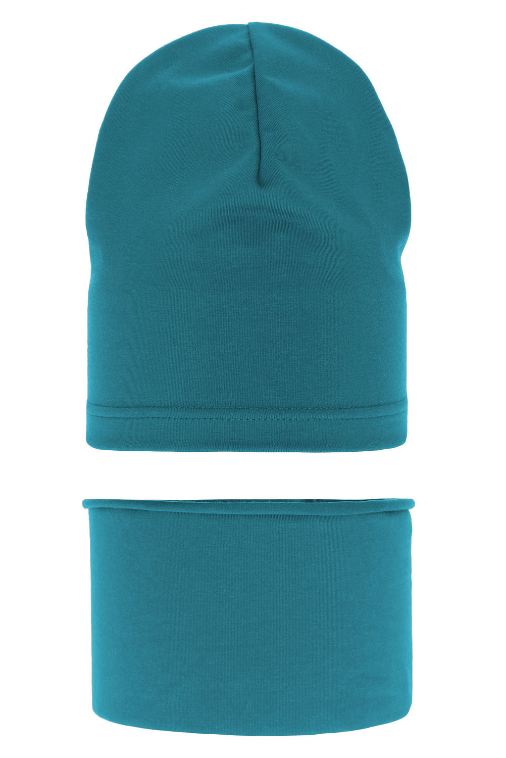 Herbst und Frühlingsset Jungen: Mütze und Schlauchschal Grün Hazel