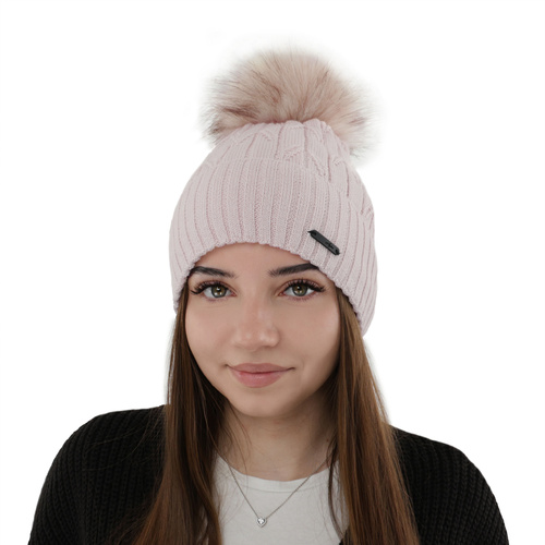 Wintermütze Damen aus Merinowolle in Cremefarben Talaria