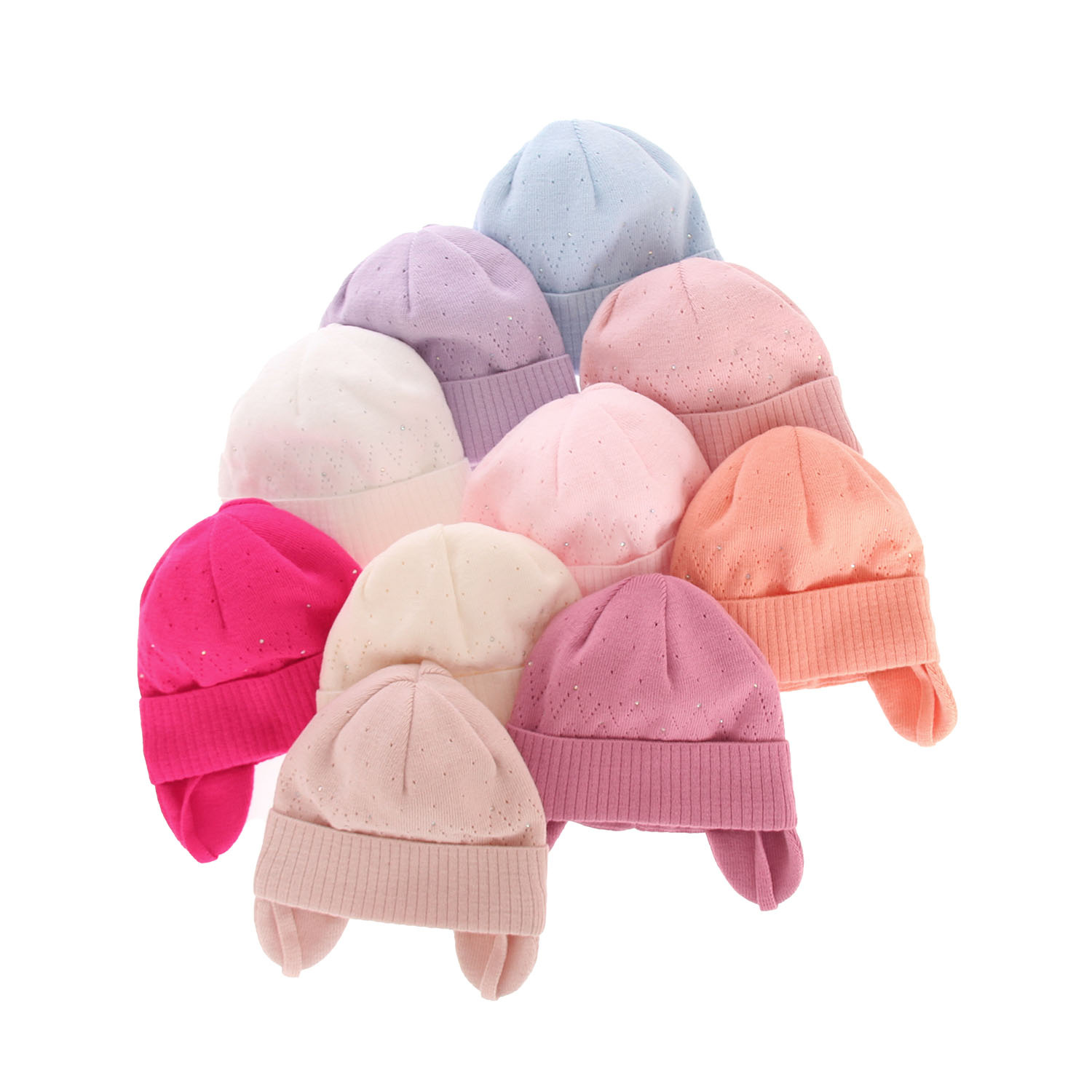 Herbst und Frühlingsmütze für Mädchen Light Blau Apka