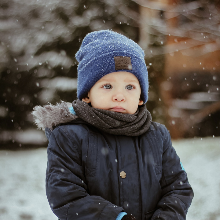 Wintermütze für Kinder Navy Blau Smerf