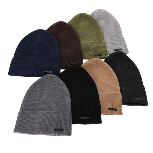 Herrenmütze Frühling, Herbst Khaki100% Merinowolle Fleur