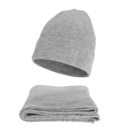 Winterset Damen: Mütze und Schal, Winter, grau, Rava