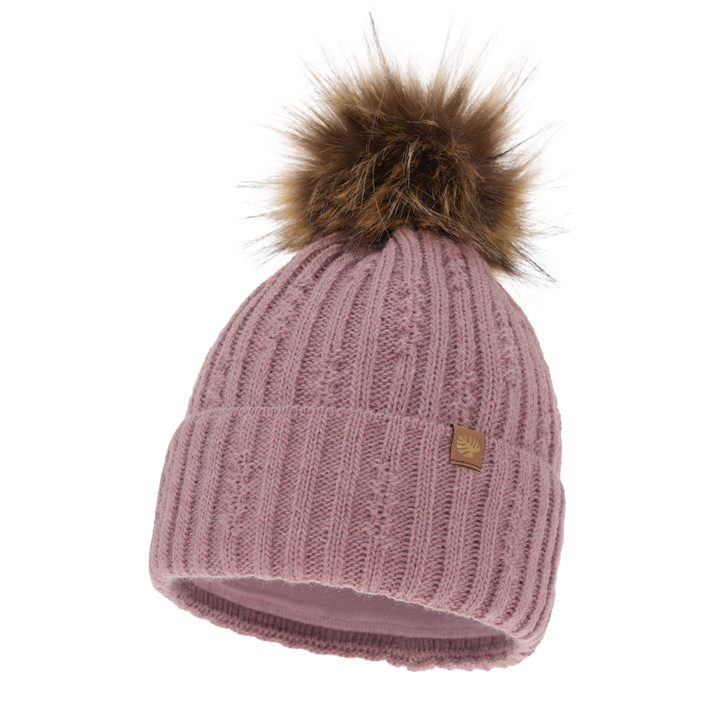 Wintermütze Damen mit Bommel Rosa Savona