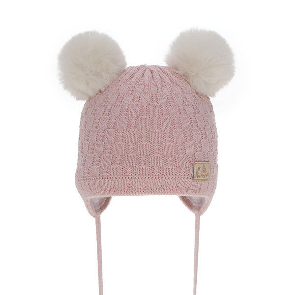 Wintermütze für Mädchen mit Bommel Rosa Emila