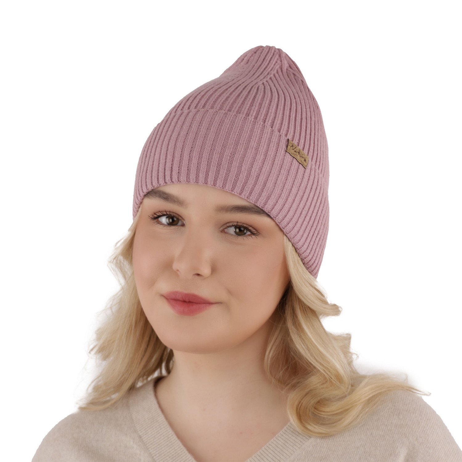 Damenmütze Frühling- Winter, mit Baumwolle, Rosa Messina
