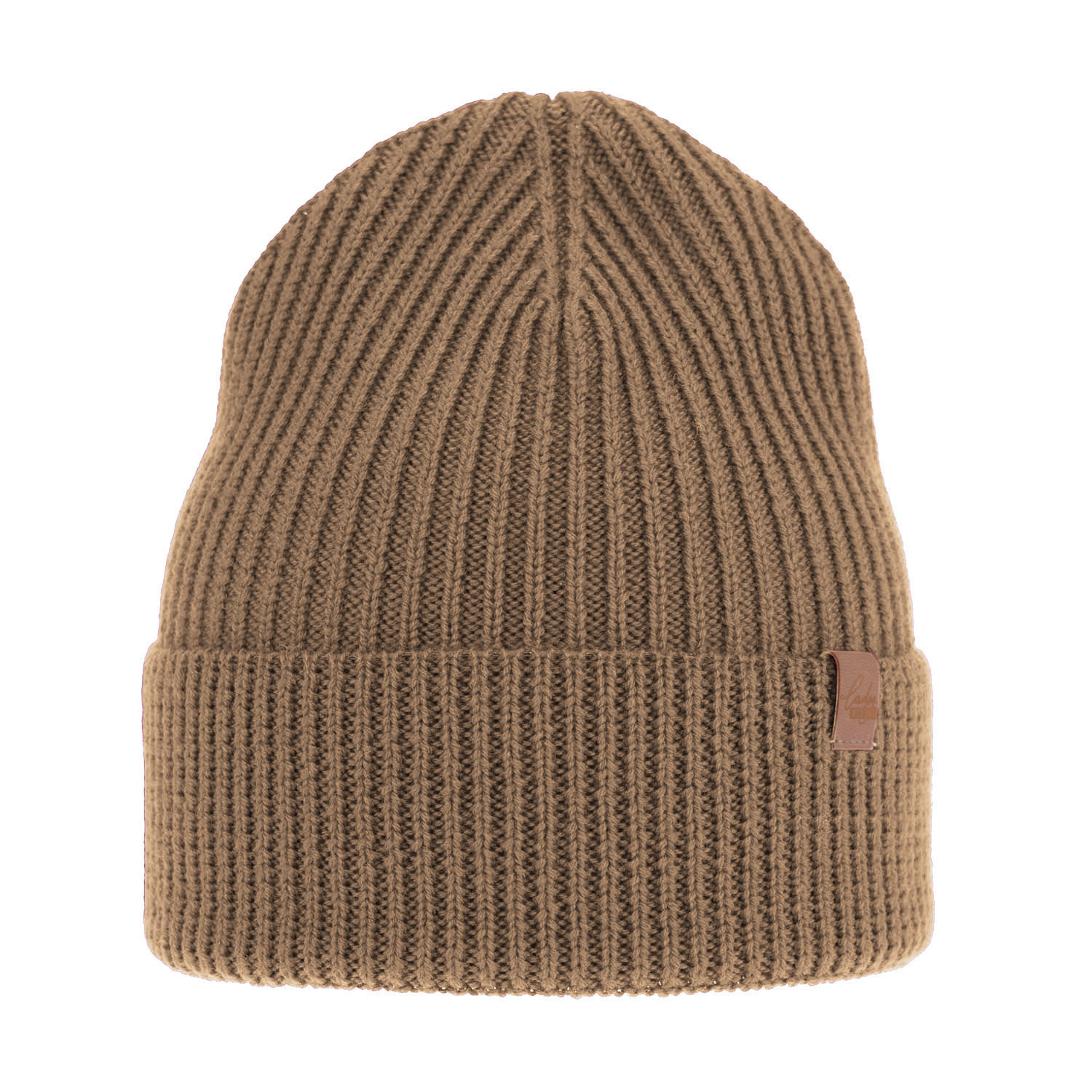 Wintermütze Damen, camel, 100% Merinowolle, Isla