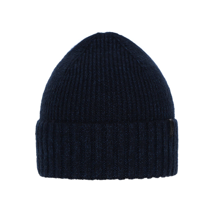 Wintermütze Herren aus Merinowolle in Navy Blau Nori