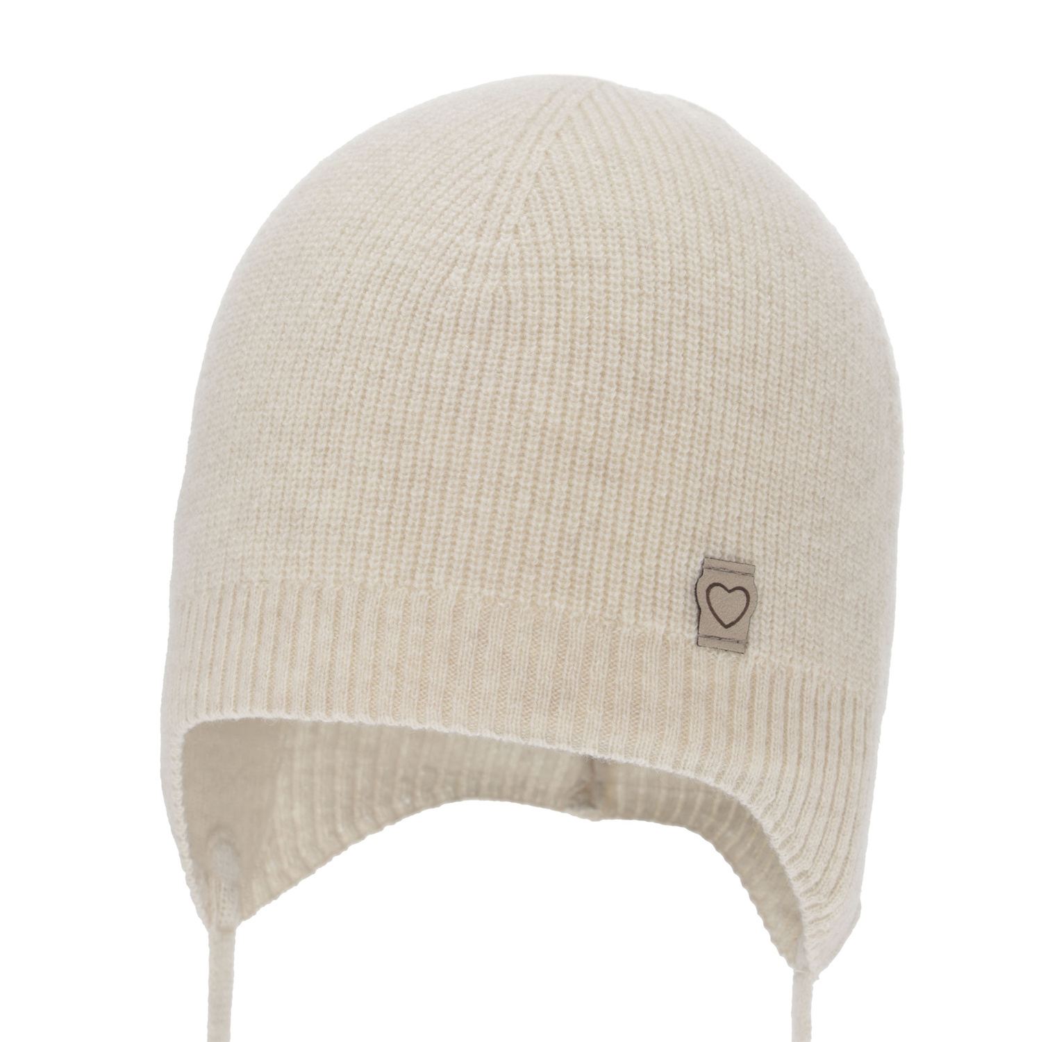 Herbst und Frühlingsmütze für Mädchen, dunkelbeige, mit Merinowolle und Kaschmir, wiązana, Orida