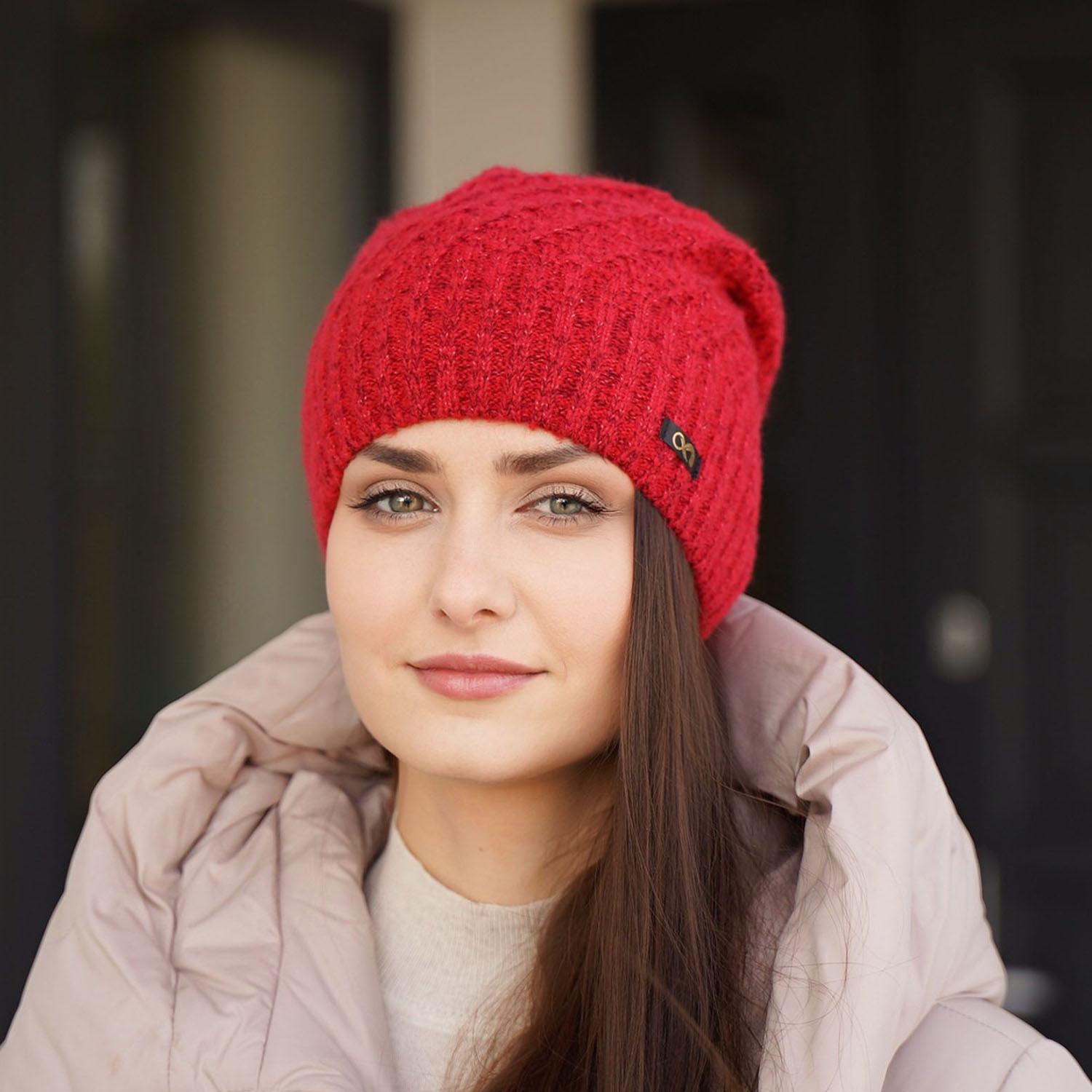 Wintermütze Damen aus Merinowolle in Honig Misha