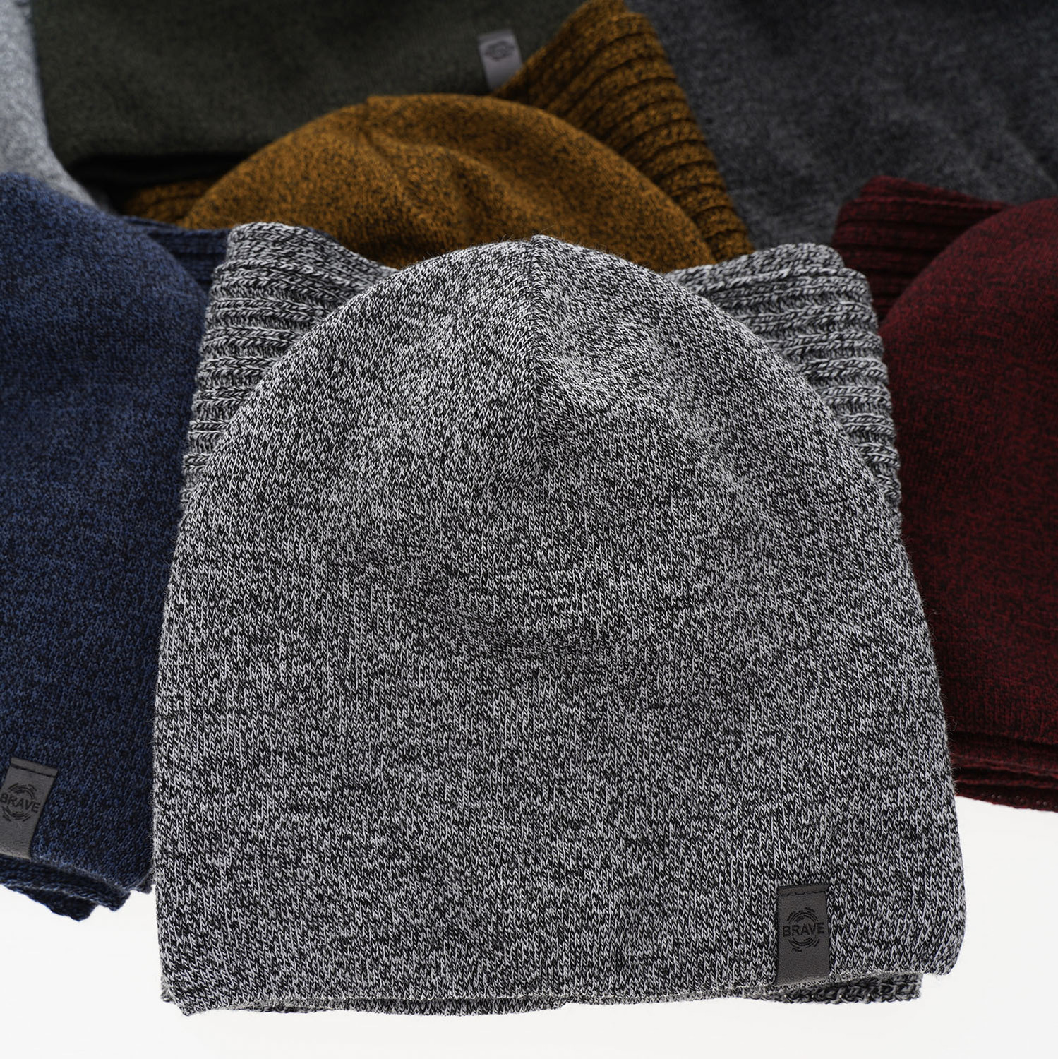 Winter Herren Set: Mütze und Schal grau Mores