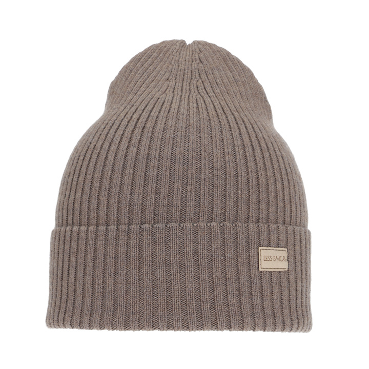 Damenmütze Frühling- Winter Beige 100% extrafeine Merinowolle Sophie