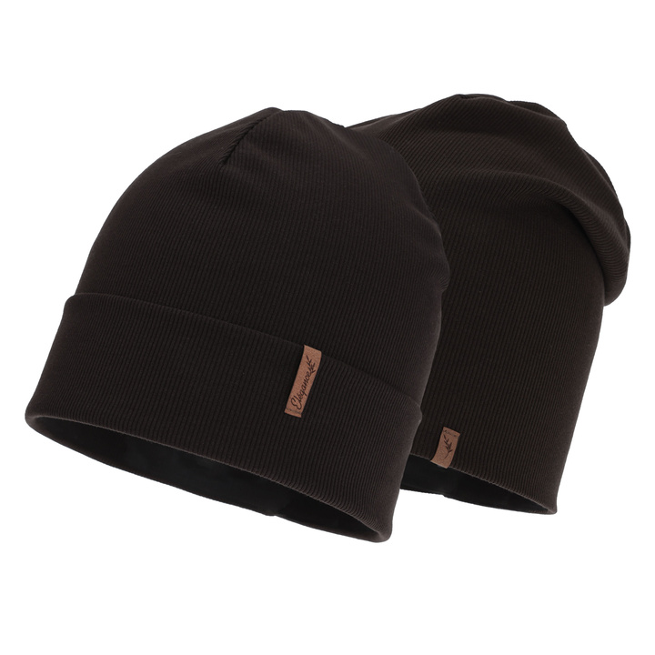 Herbst und Frühlingsmütze Damen, braun, aus Baumwolle, Zenita