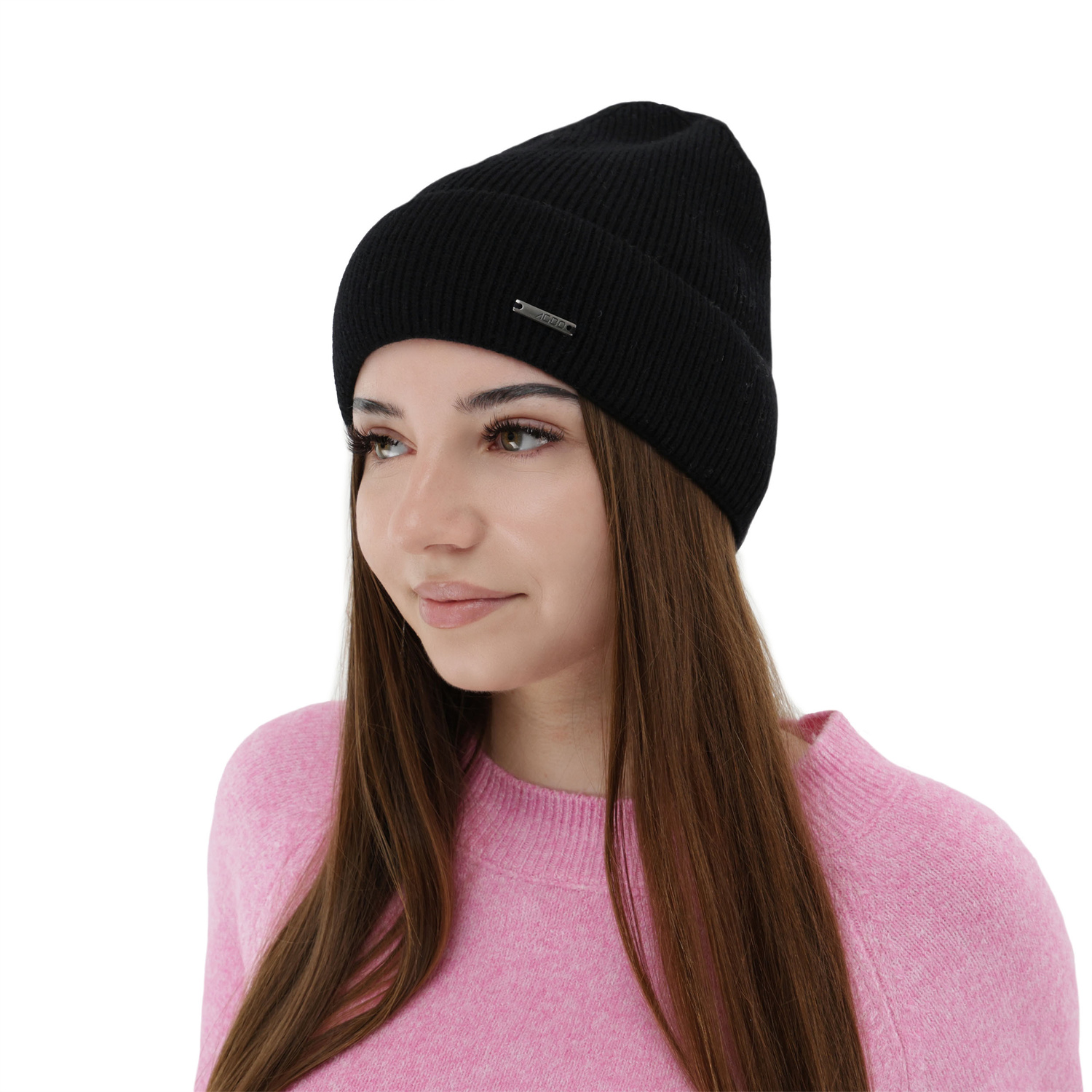 Herbst und Wintermütze Damen, violett, mit Merinowolle und Kaschmir, Sindra