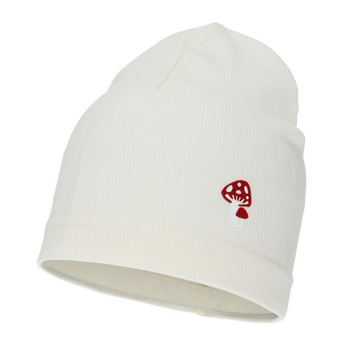 Mütze für Mädchen für Herbst, Frühling, cremefarben, aus Baumwolle Balma