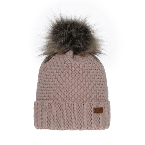 Wintermütze für Mädchen mit Bommel Rosa Pola