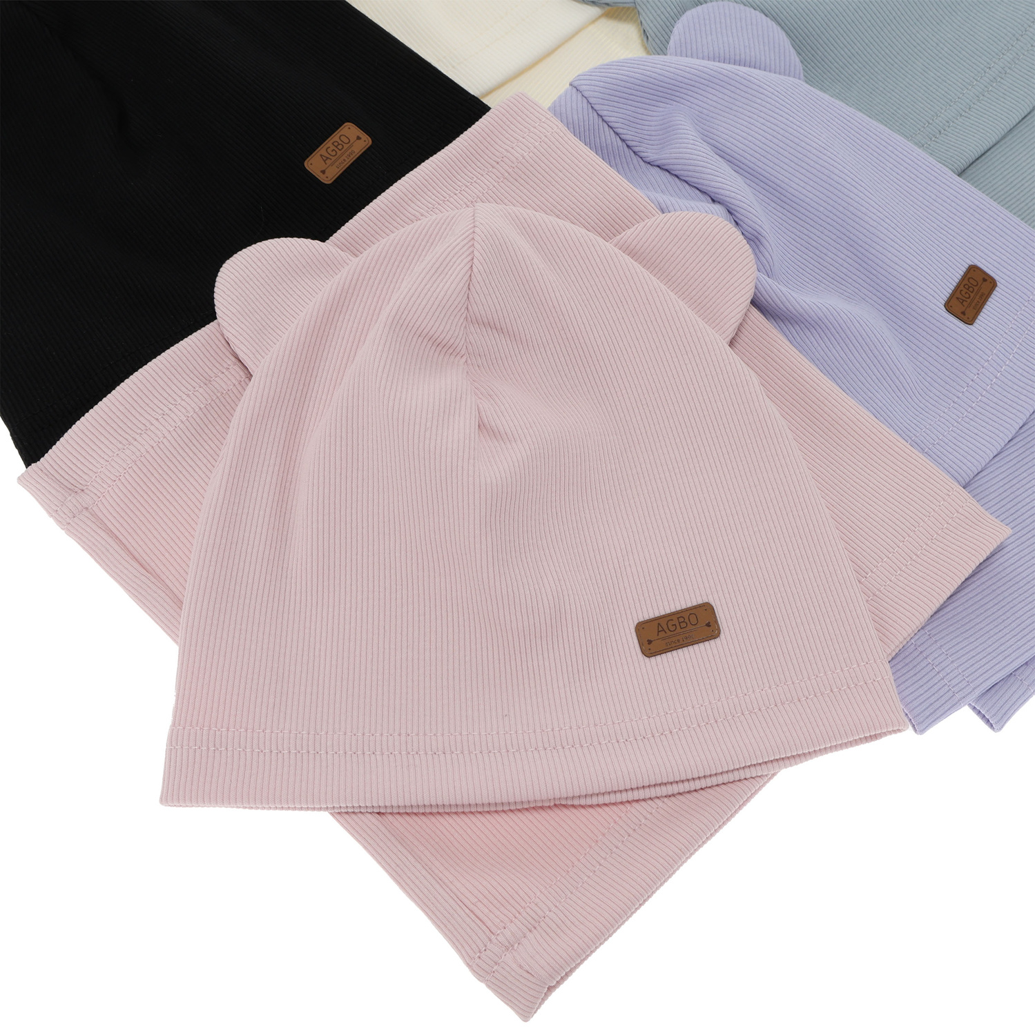 Herbst und Frühlingsset Mädchen: Mütze und Schlauchschal, Baumwolle, beige Georgea