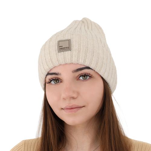 Wintermütze Damen aus Merinowolle Schwarz Benedetta