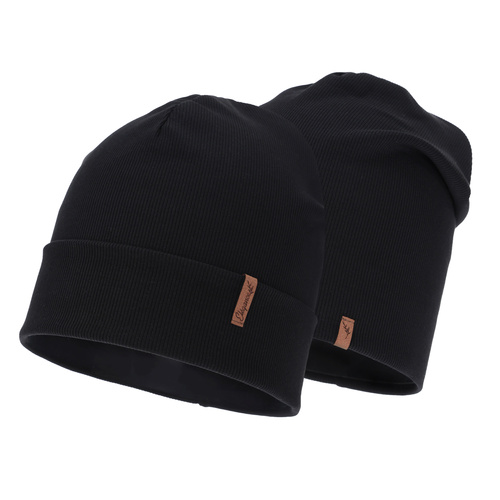 Herbst und Frühlingsmütze Damen, schwarz, Baumwolle, Zenita