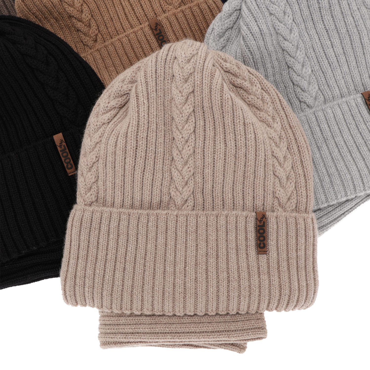 Winterset für Jungen: Mütze und Schlauchschal 100% extrafeine Merinowolle in Navy Blau Wilson