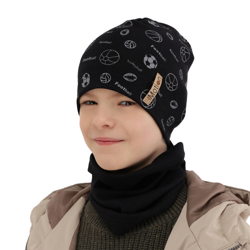 Herbst und Frühlingsset Jungen: Mütze und Schlauchschal Camel Paolo