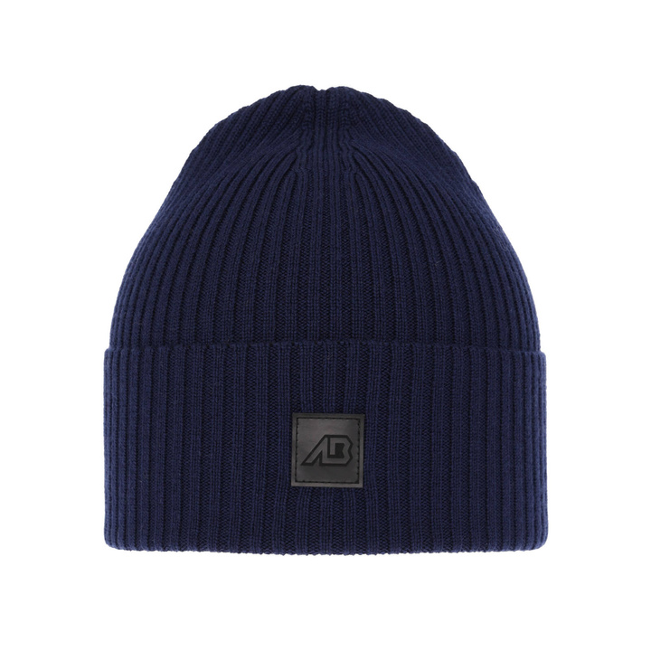 Herrenmütze Frühling- Winter Navy Blau 100% extrafeine Merinowolle Matias
