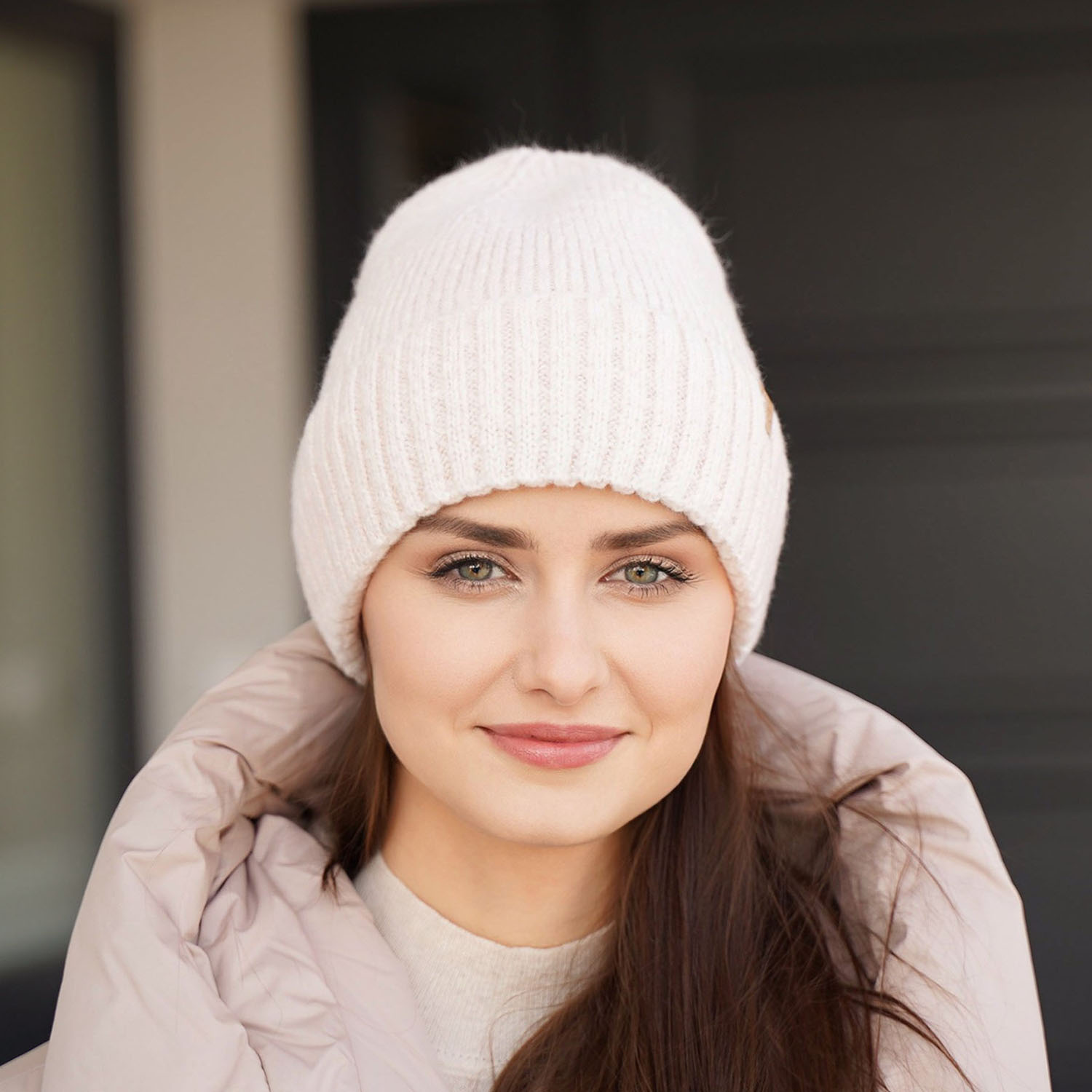 Wintermütze Damen aus Merinowolle in Rosa Alvara