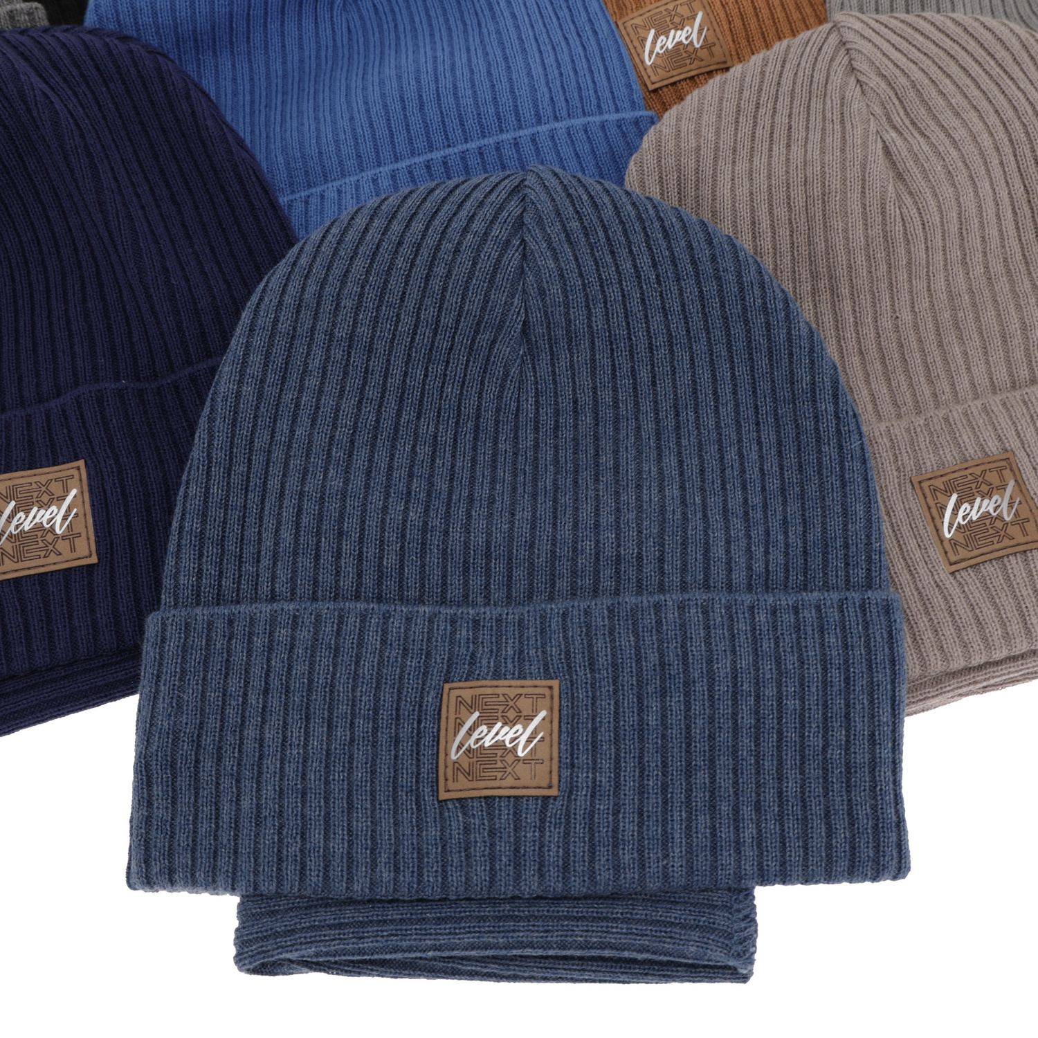 Herbst und Frühlingsset Jungen: Mütze und Schlauchschal, mit Baumwolle, Schwarz Fenix