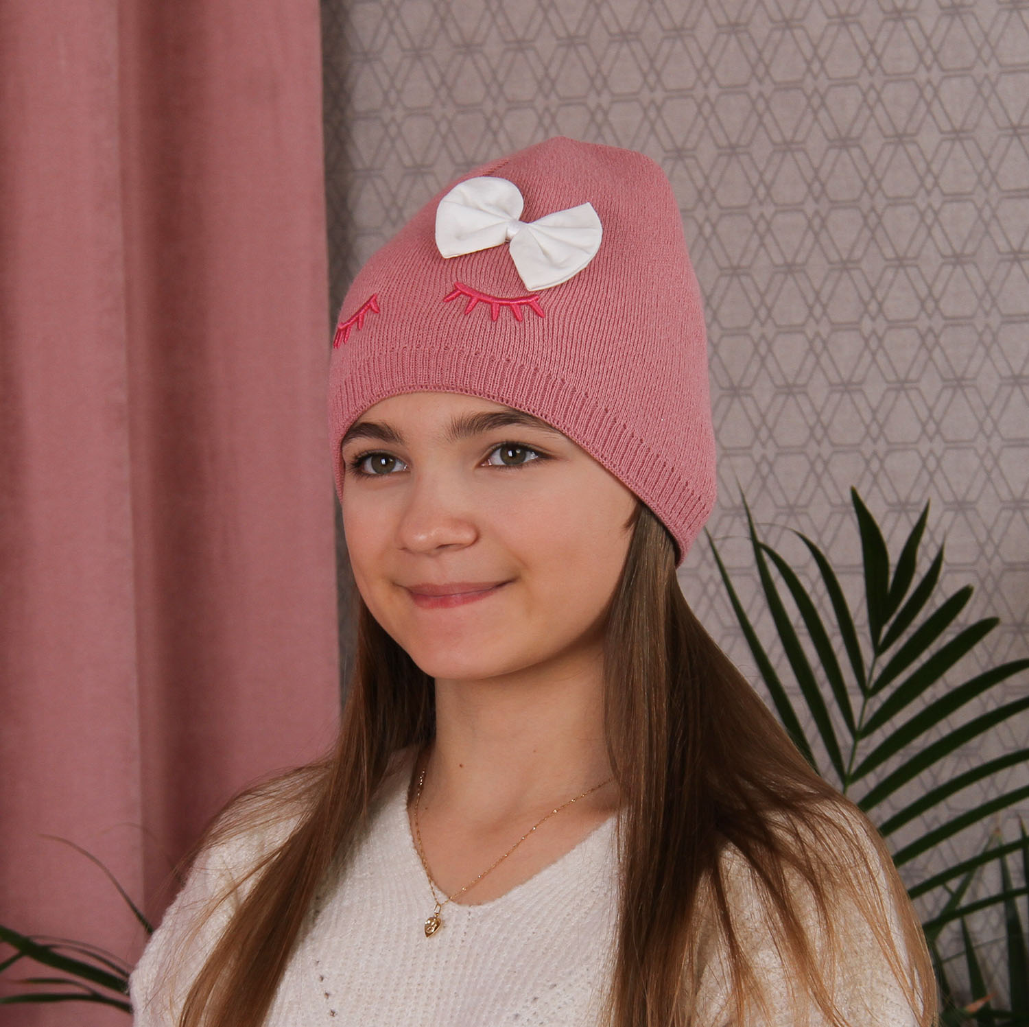 Herbst und Wintermütze für Mädchen Rosa Serena