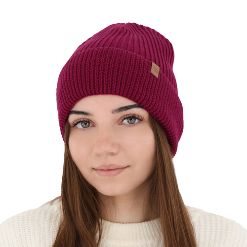 Wintermütze Damen, camel, 100% Merinowolle, Isla