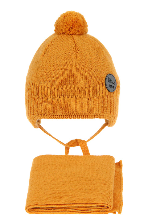 Winterset Jungen: Mütze und Schal Honig Tadzik