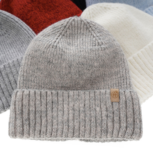 Wintermütze Damen aus Merinowolle in Braun Alvara