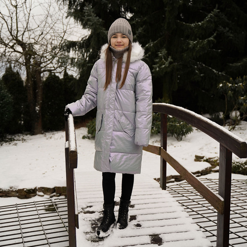 Winterset Mädchen: Mütze und Schlauchschal Schwarz Sula