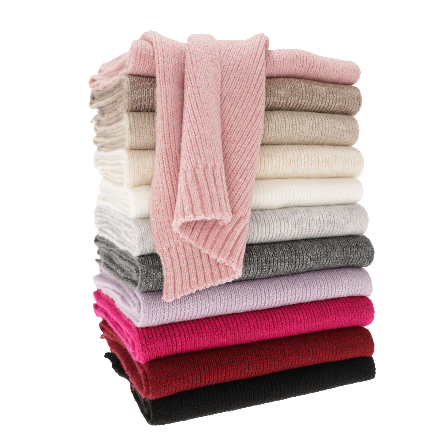 Schlauchschal Damen Merinowolle Violett Loretta