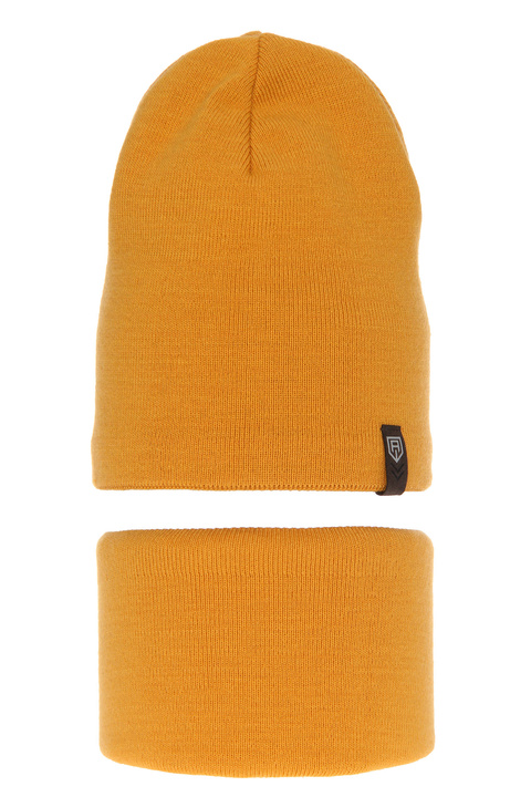Herbst und Winterset für Jungen: Mütze und Schlauchschal Honig Talus